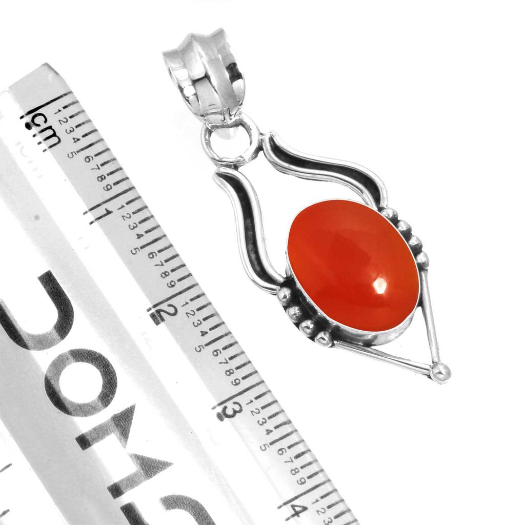 925 Sterling Silver Pendant Women Gemstone Handmade Jewelry Engagement Gift Amber Amethyst Black Onyx Carnelian Garnet Quartz Green Onyx Gold Stone