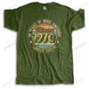 Unisex Vintage February 1970 Born 50th Birthday Oneck Cotton Short Sleeve Casual Tee