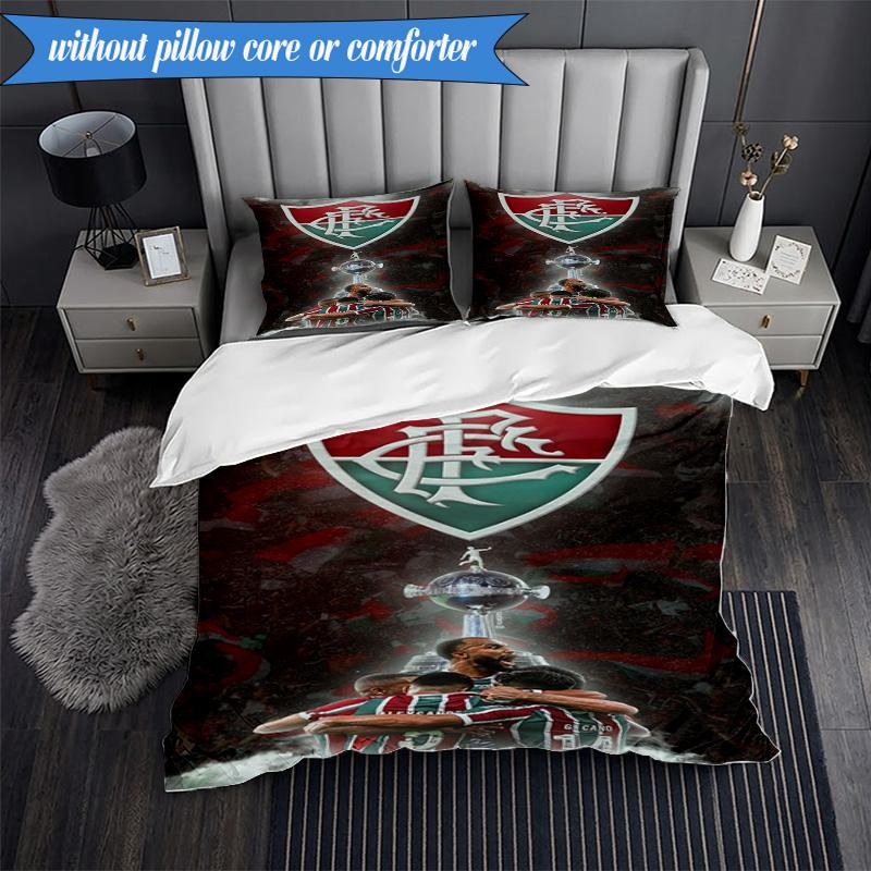 3PCS Champions Celebration Printed Soft Bedding Set,Including 1pc Duvet Cover And 2pcs Pillowcases Perfect for Bedroom, Dormitory, Fan gift