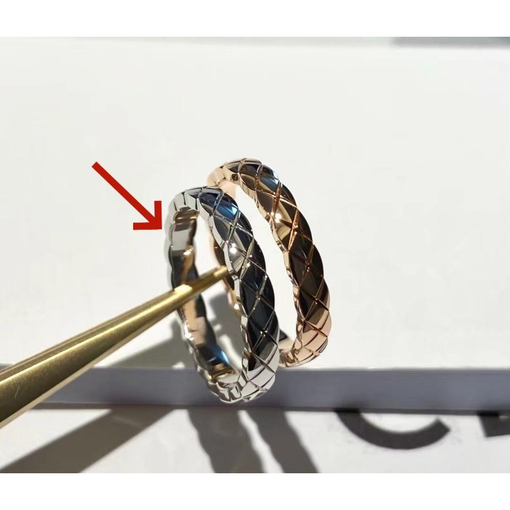 Bague Losange Haute Version en Argent Sterling 925 Plaqué Or 18K Petite Bague Parfumée Lisse Diamants Entiers Bague Seiko