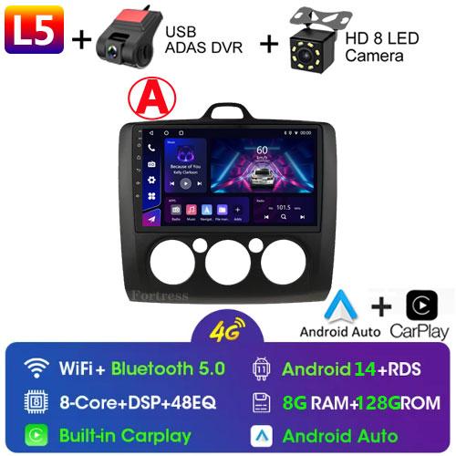 9" 2 Din 4G+WiFi Car Radio for Ford Focus Exi MT Mk2 MK3 2004-2011 Multimedia Player Android 13 GPS Navigation Head Unit