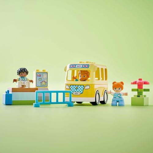 LEGO Duplo Town School Bus Toy, a great gift for birthdays, Christmas, and educational toys for boys and girls ages 1.5, 2, and 4. Perfect for pretend