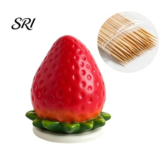 Toothpick Storage Holder Simulated Strawberry Home Office Kitchen Tooth Picks Box Dispenser Container Housewarming Gift Strawberry