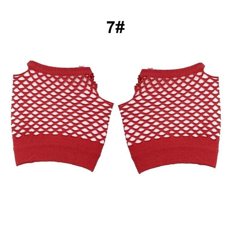 Girls Neon Short Fishnet Fingerless Gloves Gloves Party Gloves Fishnet Gloves