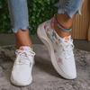 Fashion Women Print Platform Sneakers Spring Autumn Knitting Mesh Tennis Shoes Woman Lightweight Non Slip Casual Walking Shoes