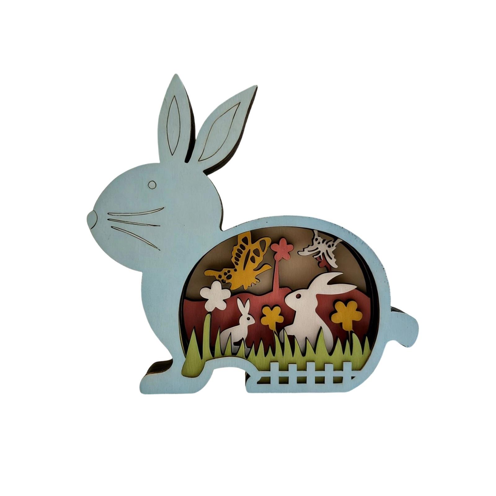 

Easter Egg Decorations, Wooden Scene Ornament, Spring Easter Table Decor For Home, Kitchen, Mantel, Shelf, Easter Party Supplies One Size