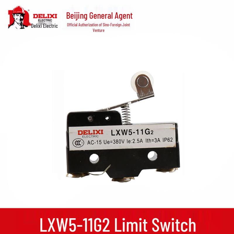 DELIXI Limit Micro Switch LXW5-11G2, Hinge Roller Lever Type