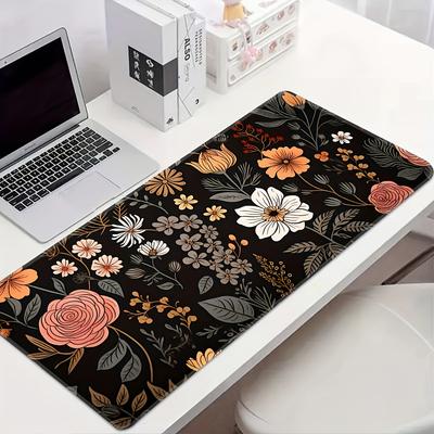 VIKAMA Beautiful Flower Mouse Pad Colorful Desk Mat Non-Slip Waterproof Coaster Drip-Proof Mat Desktop Carpet Desktop Carpet