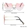 Cute Love Heart Thin Metal Frame Eyewear Heart-Shaped Sunglasses Heart Sunglasses SunGlasses for Women