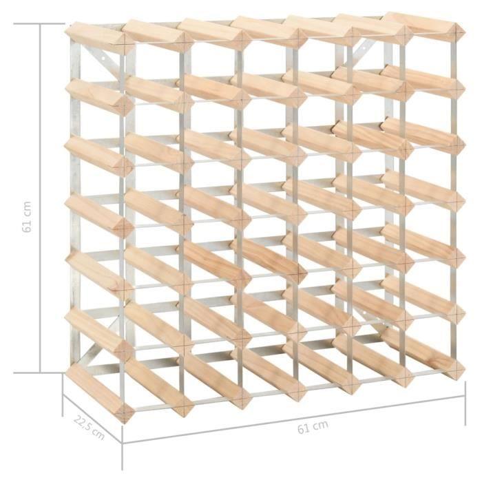 VidaXL Bottle Rack 42 Bottles Solid Pine