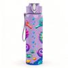 1PC Colorful Seahorse Ocean Pattern Print 750ml Color Plastic Sports Water Bottle Leakproof Flip Straw Lid Suitable for Sports Office Home Use