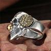 Vintage Punk Clown Skull Rings For Men Gothic Punk Demon Skull Rings Hip Hop Men Motorcycle Rock Biker Jewelry Gifts