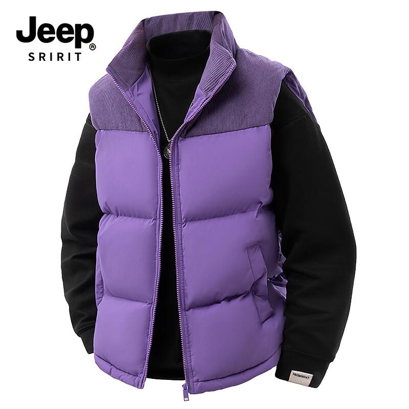 

JEEP SPIRIT Мужской вельветовый теплый жилет со стойкой 3XL
