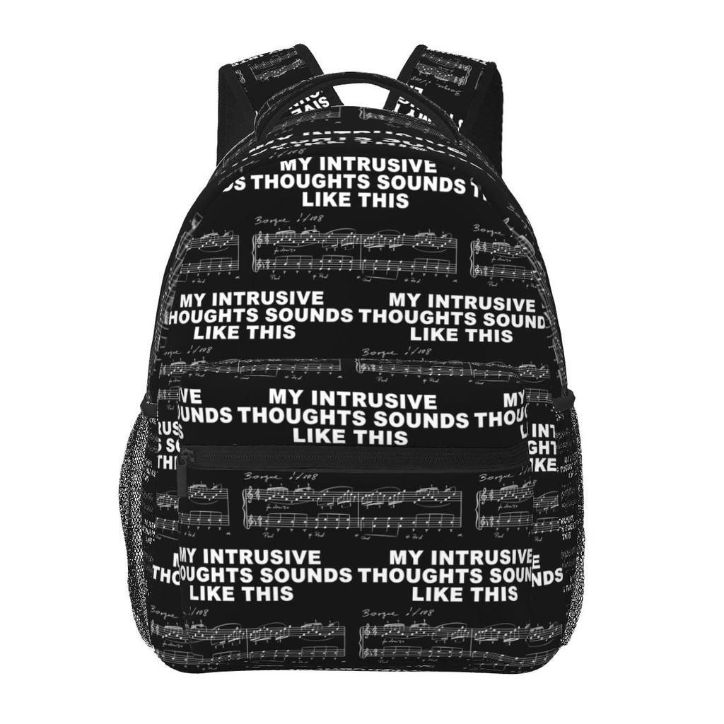 Ghost Trippy Vaporwave Halloween Techno Rave EDM Music School Daily Pack School Carrier Daypack for Men Women School Bag Carry Bags