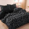 3pcs Dark Leopard Print Fashion Duvet Cover Set  Four Seasons Home Dorm High-Definition Printed Luxury Bedding Set