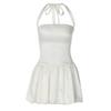 Elsa Fashion Ins New Sexy Sexy Short Bud Skirt Pure Color Close-Fitting Chest Wrap Halterneck Niche Dress