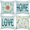 New Tropical Plant Leaves Rainforest Chrysanthemum Linen Living Room Sofa Home Cushion Pillow Case