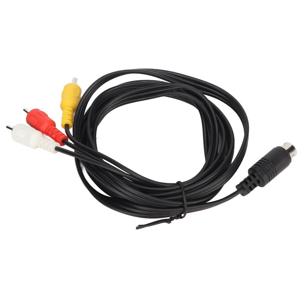 Nickel Plated Mini DIN 9 Pin to 3RCA Cable Plug and Play Mini DIN Cable  Monitor