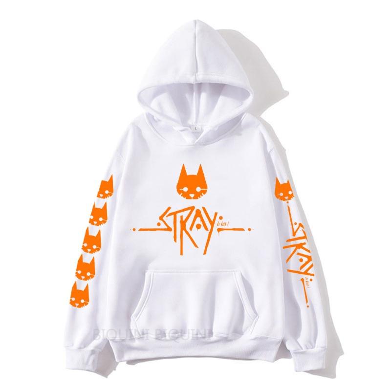 Stray Game Cartoon Print New Hoodies Women Men Long Sleeve Hooded Sweatshirts Unisex Casual Y2K Street Fashion Pullover Clothing
