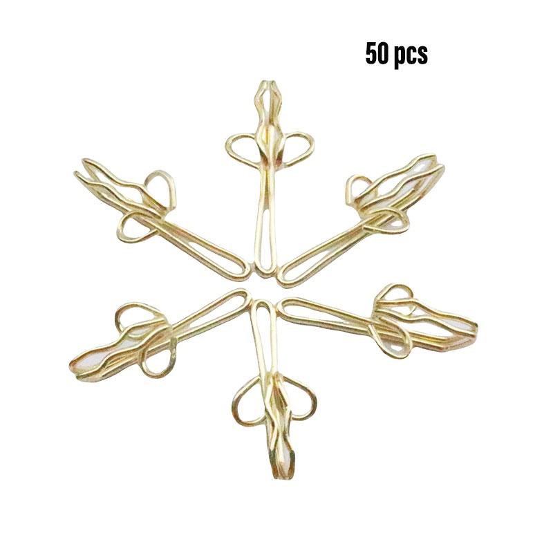 

50 Metal Pcs Door Curtain Header Tape Drapery Hooks Window Accessories Hardware серебряный