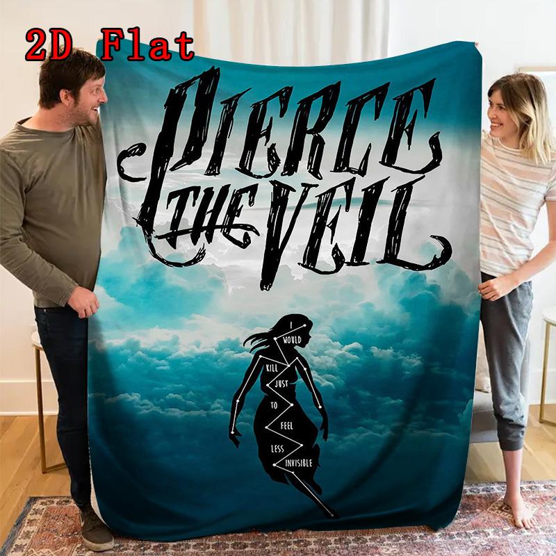 Pierce the Veil 2D Flat Pattern Flannel Blanket High quality All Seasons Warmth and Comfort Perfect for Christmas Gifts.SMT0917121