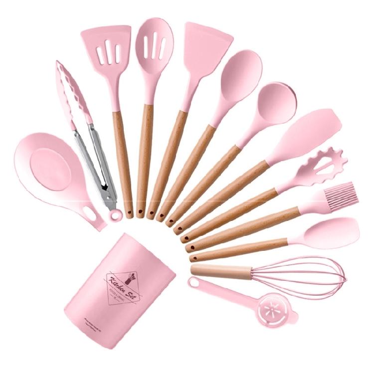 14 Pcs Silicone Kitchen Utensils Set Heat Resistant Cooking Utensils Easy Clean