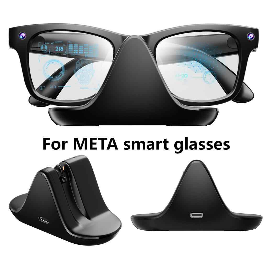 New Potable Travel Charger Station Charging Dock For Meta Smart Glasses Charging Stand Storage Stand USB-C Cable Desktop Charger