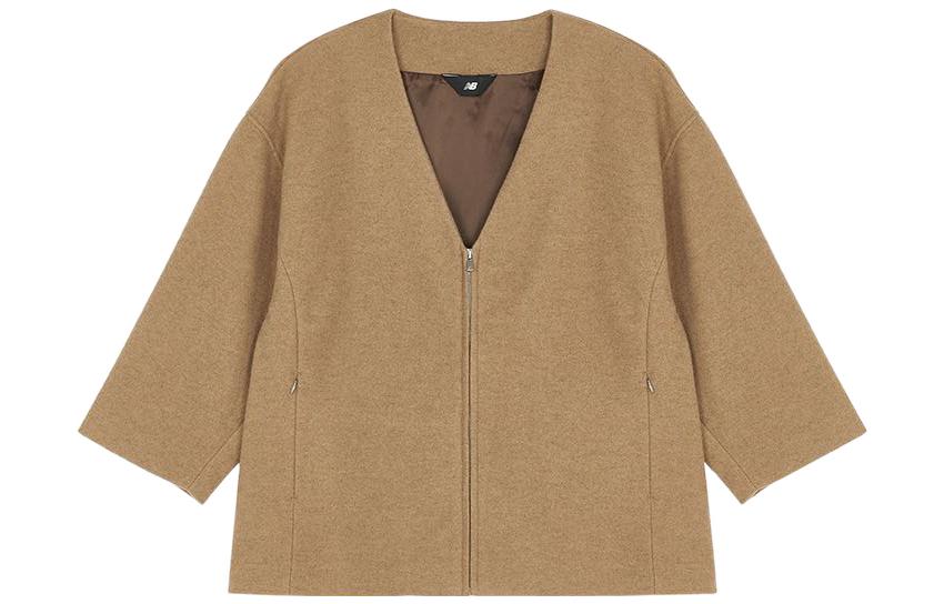 New Balance Jackets Women s Camel V Neck Moderate Other AWJ25006-INH L