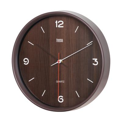 Classic Quartz Wall Clock, 30 Cm, Dark Brown