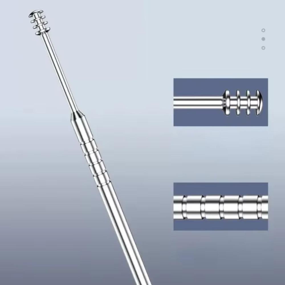 9Pcs/set New 9Pcs/Set Earwax Removal Tools Stainless Steel Curette Spoon Earpick Easy Carry Ear Care Ear Clean Tool