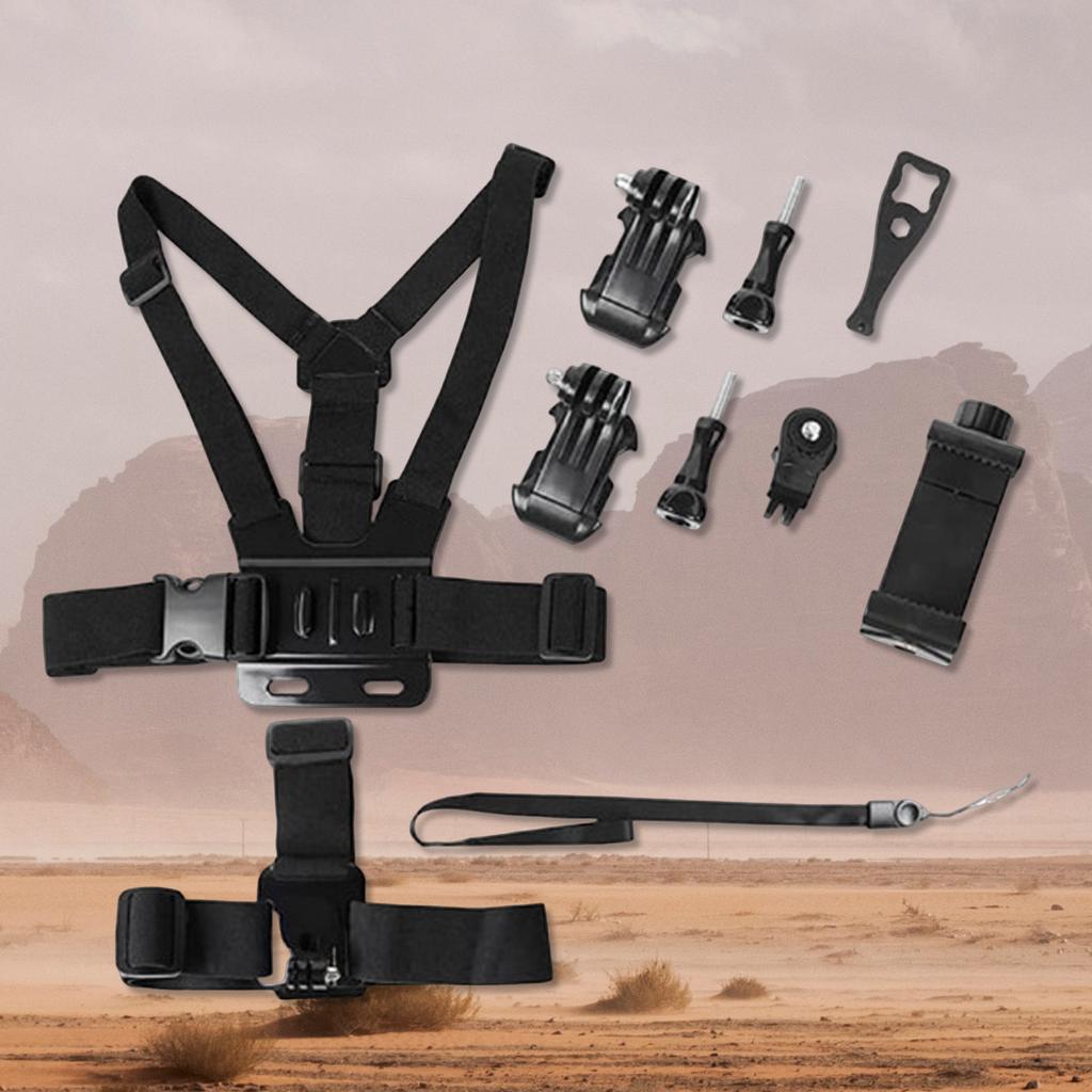 For GoPro Hero 12/11/10 Chest Harness Mount with J Hook Camera Fixation Mounts Cameras Bracket Holder Action Cameras Accessories