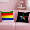 Druze Flag Cushion Cover Soft Short Plush Double-Sided Printing Home Decor Machine Washable Pillow Case Gift
