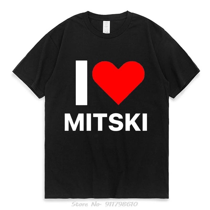 Funny I Love Mitski T-Shirt Cotton Short Sleeve T Shirt Summer Harajuku Tee Shirt Unisex Clothing Tshirts Unisex O-Neck T-shirt