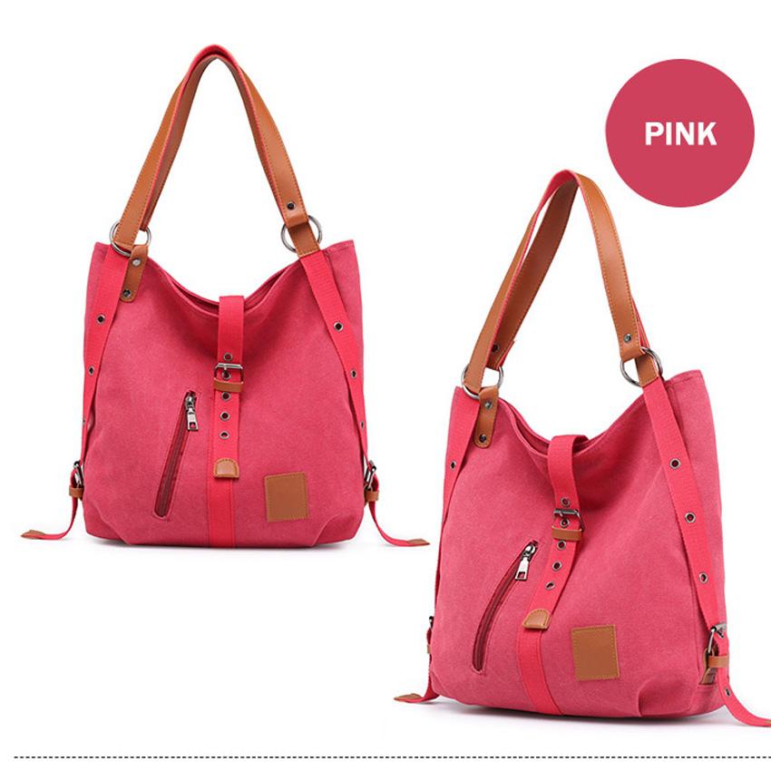 Canvas Women Shoulder Bags High Quality Multifunction Women Back Pack For Students School Travel Bags Large Capacity