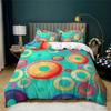 Print Orange Bike Beding Set Adult Peoples Children Kids Winter Soft Duvet Cover featuring Pilowcases Luminous Bicycle Patern Bedrom Warm Comforter