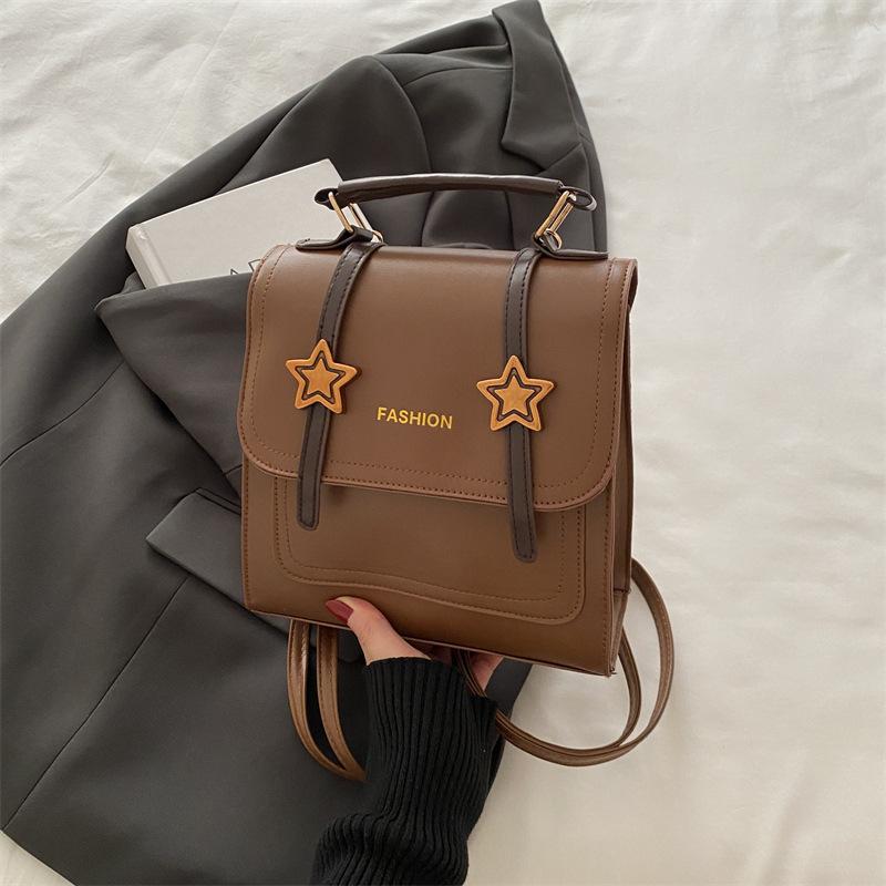 French Fashion Class Commuter Backpack 2025 New Korean Version Large Capacity Simple Foreign Style Personalized Shoulder Backpack