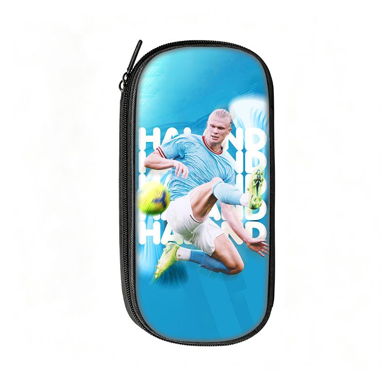 Astuccio Stella del Calcio Modello Haaland Astuccio per Matite da Studio Miglior Regalo Borsa per Trucco Studente Viaggio Astuccio per Matite Sport Calcio