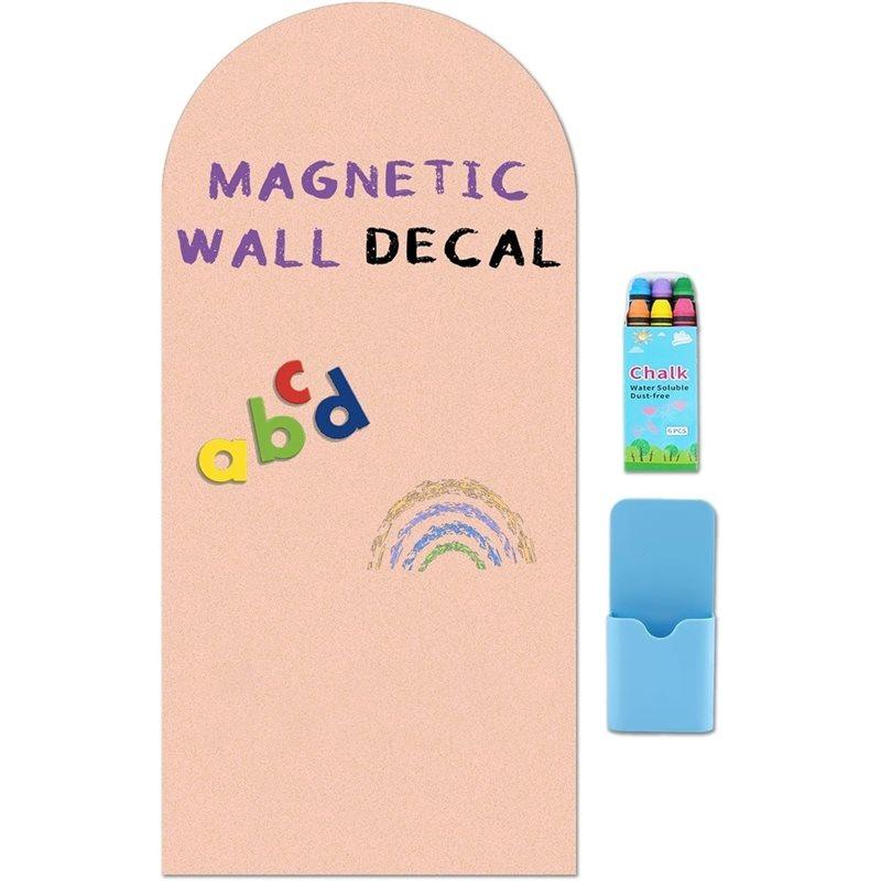 B97A-Arched Magnetic For Wall Sticker 1 Set-40 X 18 Inch Matte Blackboard Adhesive, Ideal For Wall-Mounted Magnetic Whiteboards