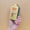 Key Smart Key Double Round with Carabiner Hook and Popular Character Curious Case, Compatible, Zipper, Keychain, Design, George, Yellow.