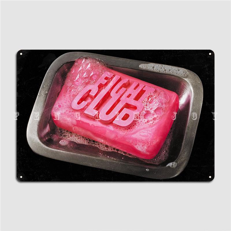 Paper Street Soap Co. Fight Club Metallschild Club Party Wand Custom Malerei Dekor Blechschild Poster
