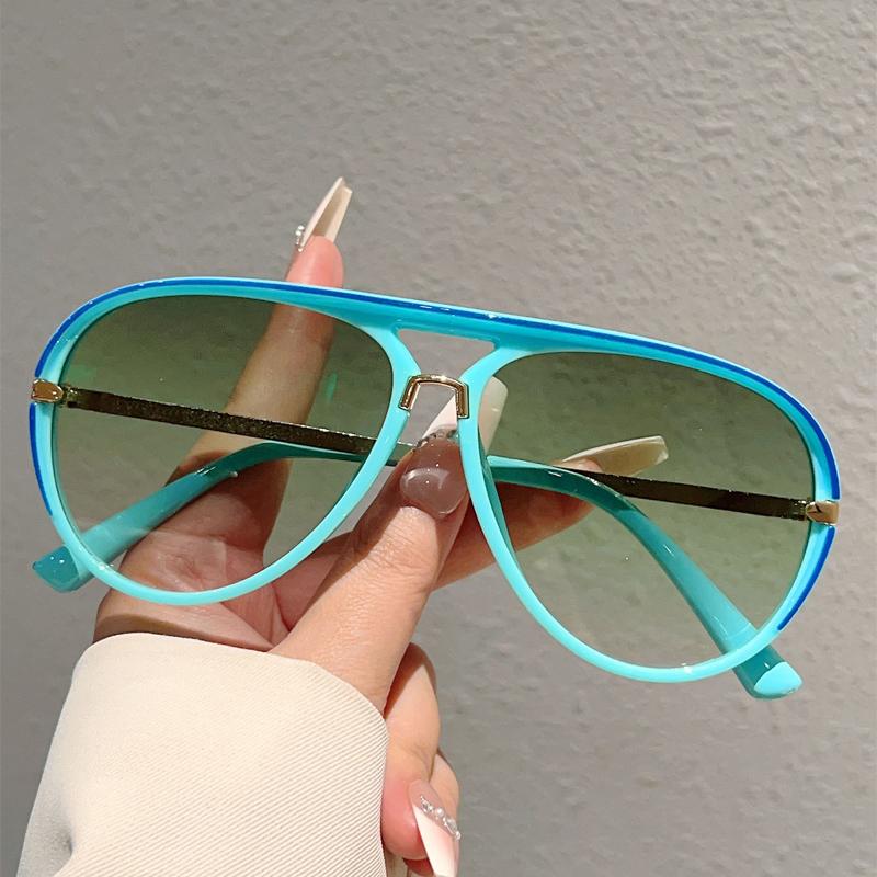 KAMMPT Vintage Pilot Sunglasses Men 2025 New Fashion Multi-color Gradient Shades Women Trendy Casual Outdoor Decor Sun Glasses