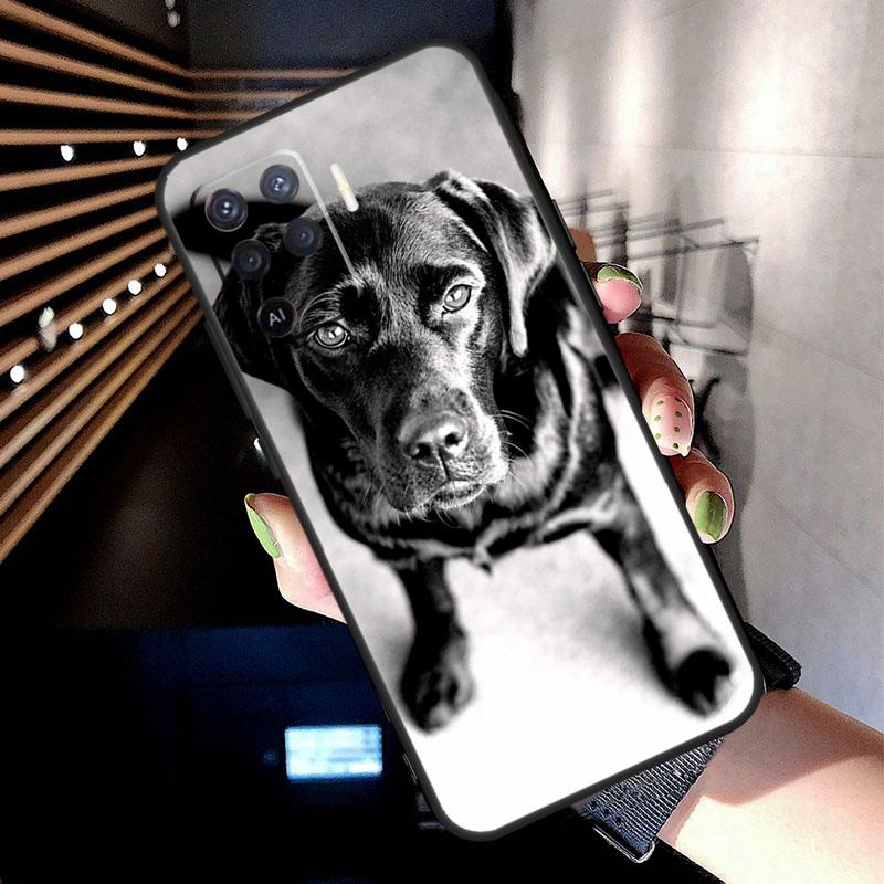 Schwarzes Labrador Hund Hülle Für Oppo A5 Pro A15 A17 A57 A77 A18 A38 A58 A78 A98 A94 A74 A54 A16 A76 A96 A40 A60 A80