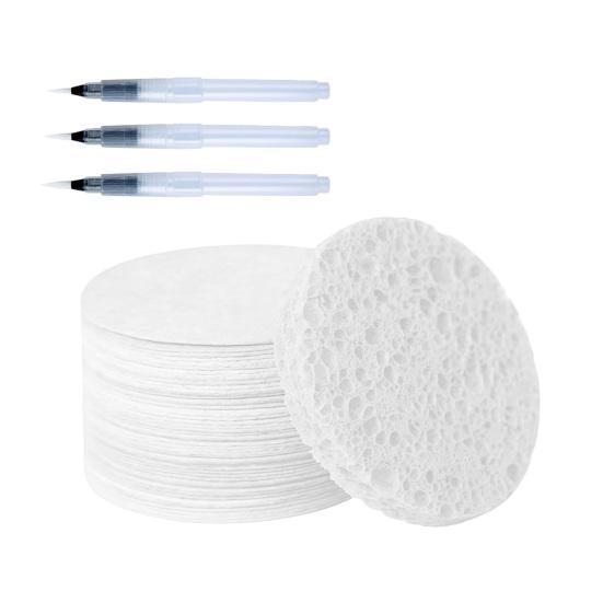 Yousheng Skumtekstur Blankt Malepapir 3D Tegning Magisk Lerret Svamp med Vannpensel Hvit Puffy Maling Papir for Barn Voksne DIY Kunsthåndverk