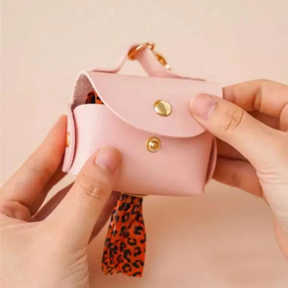 1 buc Suport elegant pentru saci de excremente pentru animale de companie, din piele ecologică, cu dispenser pentru saci de câine, organizator portabil pentru saci de excremente de câine, accesorii pentru animale de companie