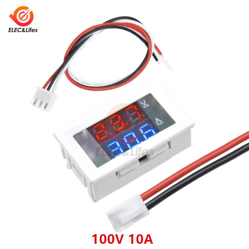 Mini Digital Car Voltmeter Ammeter DC 111V 11A 11A 111A LED Display Panel Amp Volt Voltage Current Meter Tester Detector