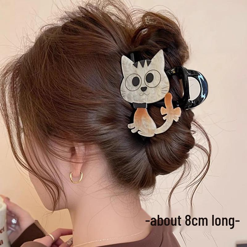 Elegant French Retro Small Shark Hair Clip for Thin Hair