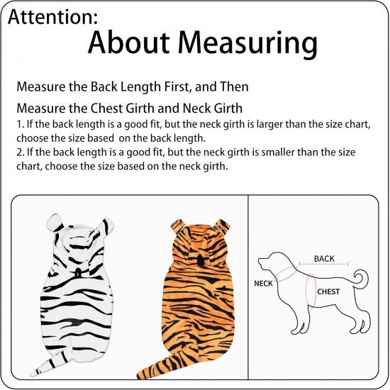 DELIFUR Dog Tiger Costume - Dog Funny Costume Hooded Halloween Cosplay Funny Costume for Small Medium Dogs Pet Special Events Photo Props Accessories