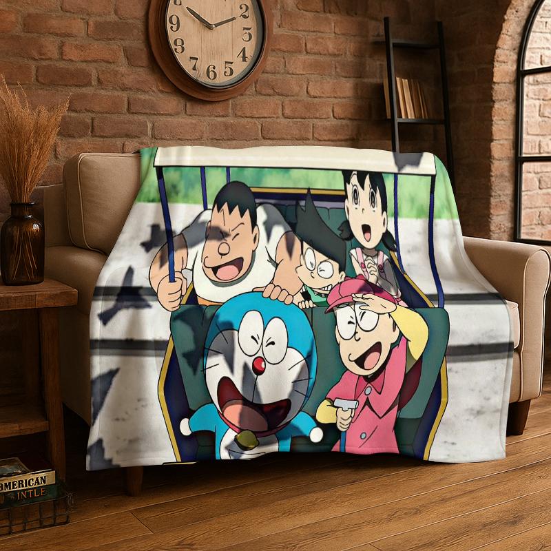 Cartoon D-Doraemon Dream Anime Flannel Blanket Soft Warm Throw Blanket for Bedroom Living Room Bed Travel Camping Picnic Kid