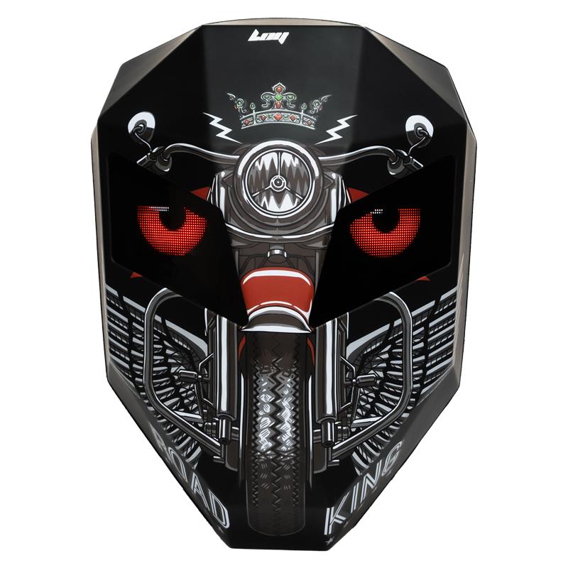 Rider Motorcycle LED Backpack Light Bluetooth School Bag Hardshell Motorcycle Riding Full Helmet Backpacks Rugzak