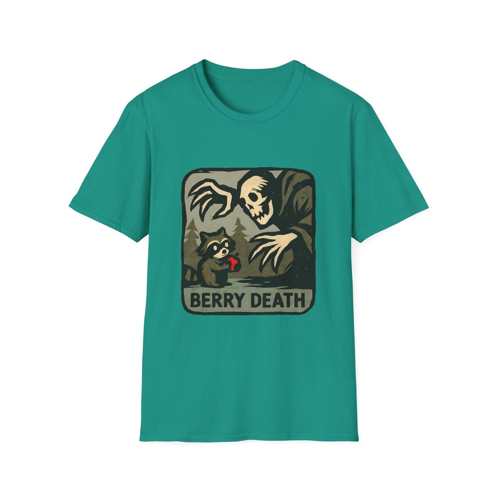 Unisex Softstyle T-Shirt Mens Womens Tees Top Gothic Skeleton Art Baby Raccoon Surreal Halloween S